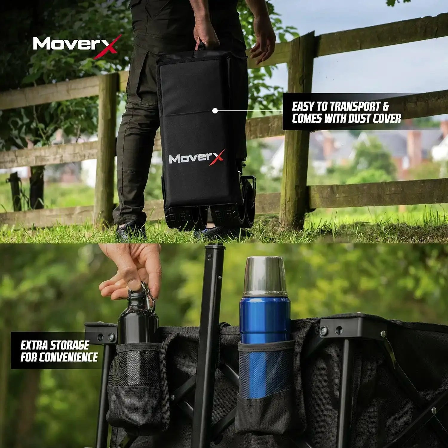 MoverX 200L Folding Camping Trolley Festival Wagon - MoverX